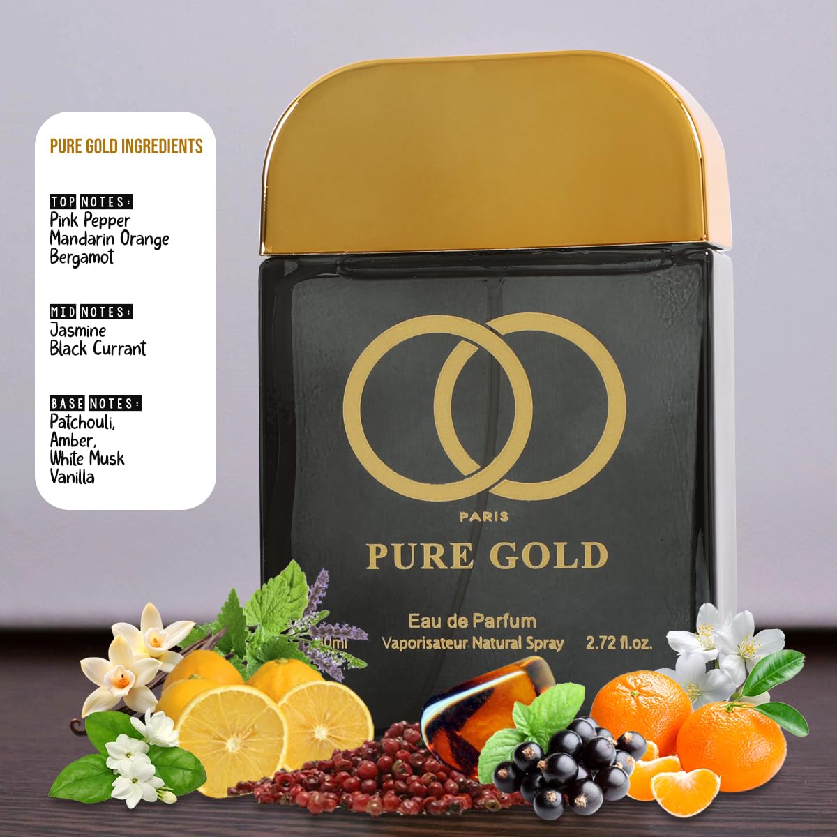 Amazon.com : PARIS PURE GOLD Spray Perfume Eau de Parfum for Women